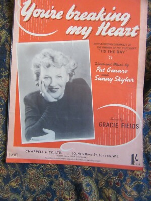  Gracie Fields, Noten ''You're Breaking My Heart'' 