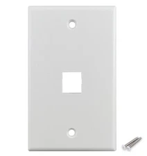 Single Gang 1 Port RJ45 Face Wall Plate Socket Keystone HDMI Cat6 Cat5e Ethernet