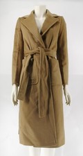 Max&co. Women's Brown Cammello Wrap Wool Runaway Coat Size Uk 4 - Used