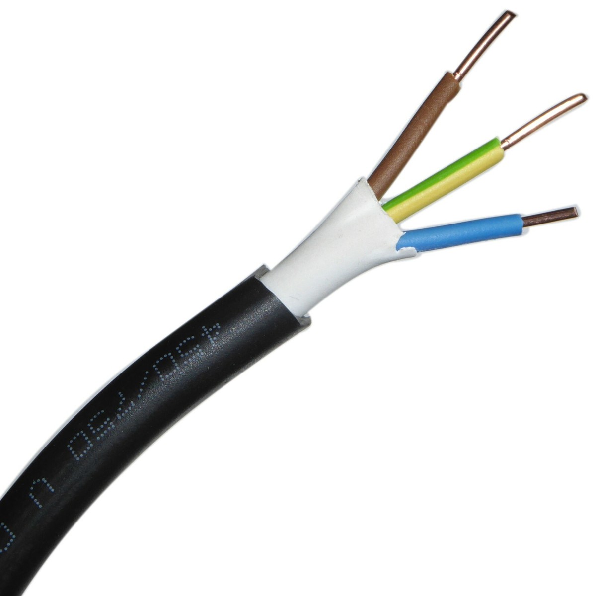 2.5mm 3 Core NYY-J Black Hi Tuff Cable - Cut Per M - Foto 6