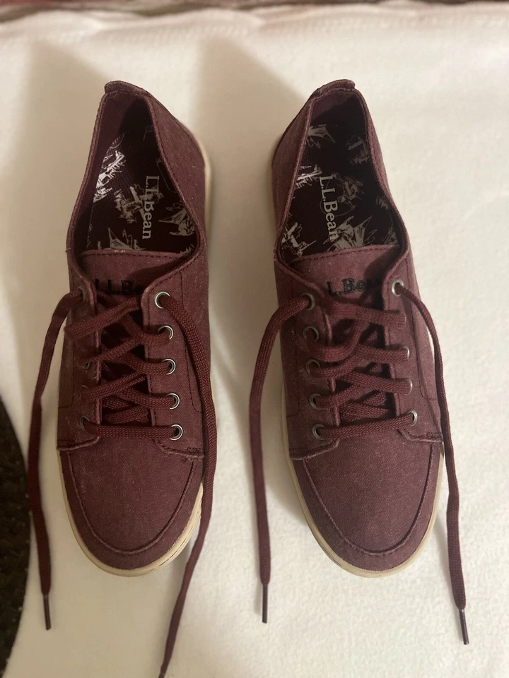 Tênis Oxford Feminino LL Bean Campside Tamanho 8 Verde Renda Até os Bicos - Imagem 2 de 4