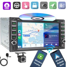 Apple/Android Carplay GPS Car Stereo Radio CD DVD Player 6.2" 2 Din Touch Screen