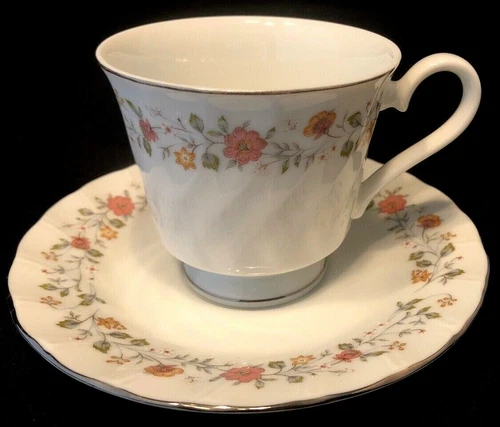 Vintage Sheffield “Bouquet” Coffee Tea Cup And Saucer Set Porcelain Fine China