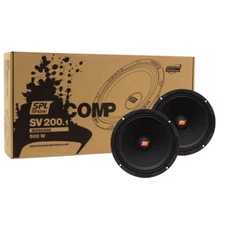 Hertz SPL Show Series SV-2001 8" SPL 4Ω Midrange Speakers Pair 500W Peak Power