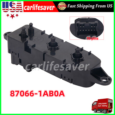Front Left Power Seat Switch for 2008-2013 Nissan Rogue S SL SV Krom 87066-1AB0A