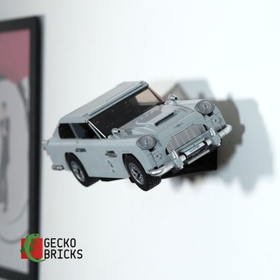 3D Printed Wall Mount for LEGO  Aston Martin DB5 (10262) - Gecko Bricks