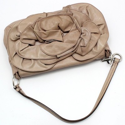 バッグ Yves Saint Laurent Naja Leather Shoulder Saint Laurent Yves 112930 Flower Rose Petal Naja Shoulder