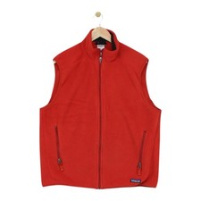 Patagonia Synchilla Fleece Vest Jacket Mens Size L Orange Outdoor Hiking
