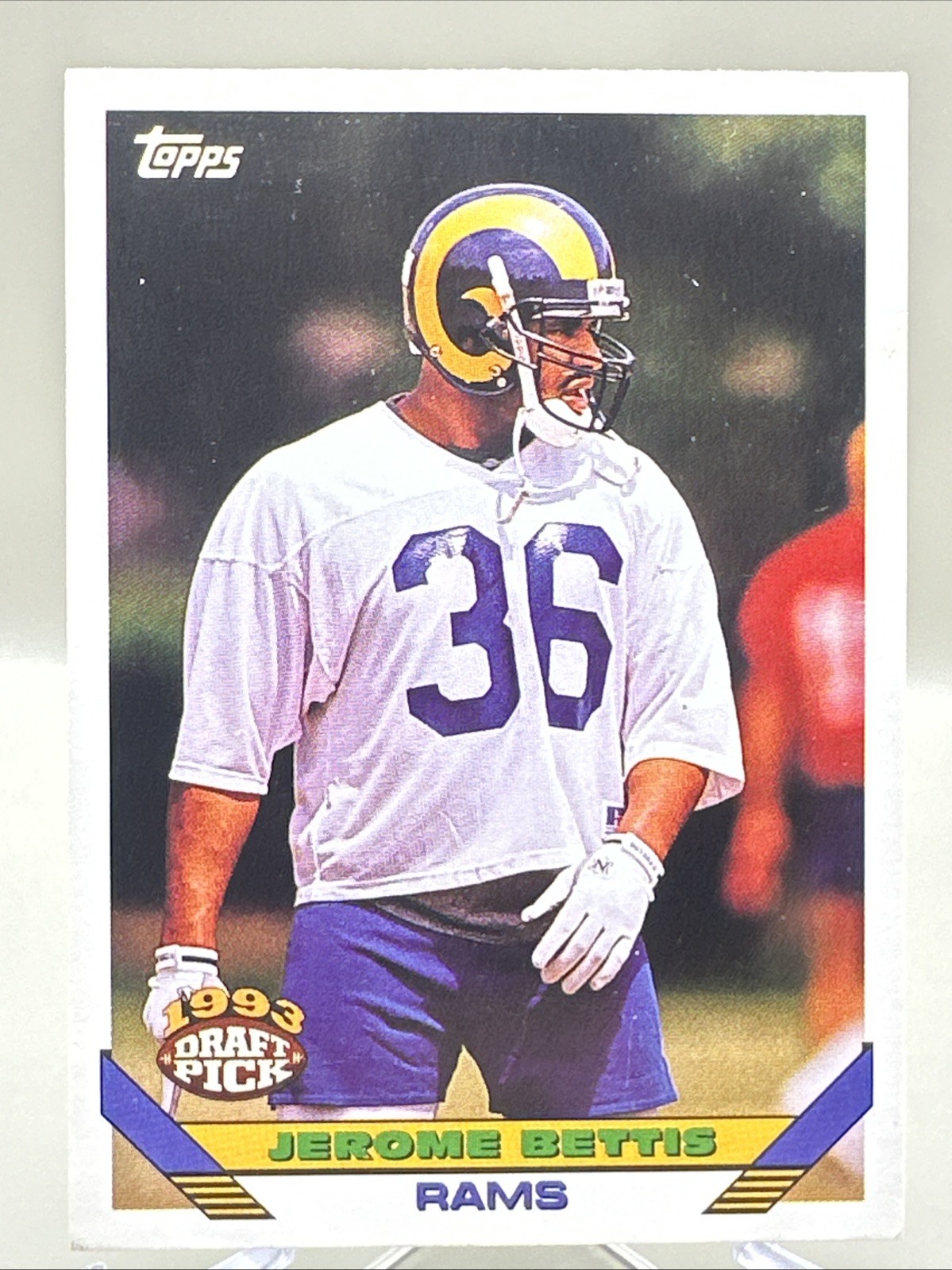 1993 Topps #166 Jerome Bettis Rookie Card - HOF - Rams