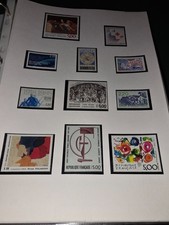 119 timbres et Document Philatelique ministere des PTT 1988 1989 1990
