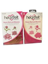 Heartfelt Creations Peony Bud And Blossom Cling Stamp  Die Set