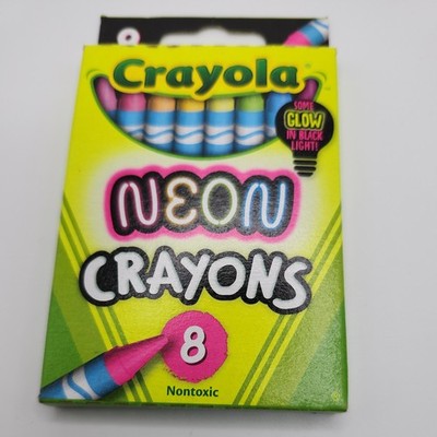 Crayola Crayons Neon Crayons Nontoxic 8 Pack Made in USA