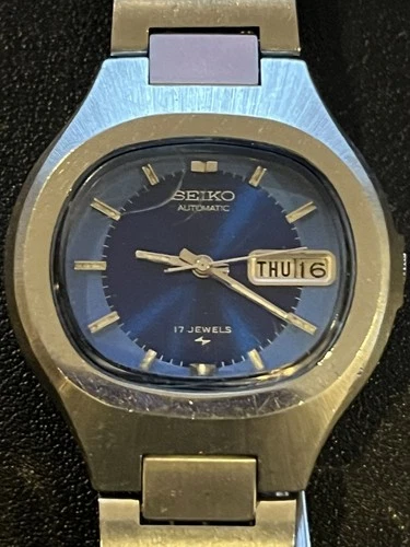 Vintage 1974 Men's SEIKO Automatic 7006-5059 – Blue Dial – For Repair/Service