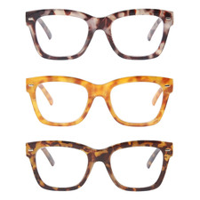 Reading Glasses Women Square Spring Hinge Multicolor Set Of 3 Strength 2.00