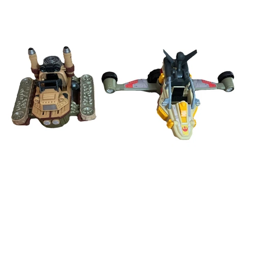 Vtg Hasbro Star Wars Galactic Heroes Transforming Rebel Ship Dune Buggy Desert