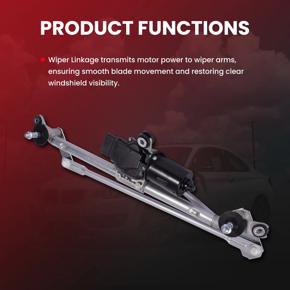 Wiper Linkage & Motor Assembly for Chevrolet Malibu Pontiac G6 Saturn Aura - Image 4 of 4