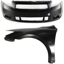 Bumper Cover Kit For 2005-2010 Scion tC Front Primed with Fender 5211921906