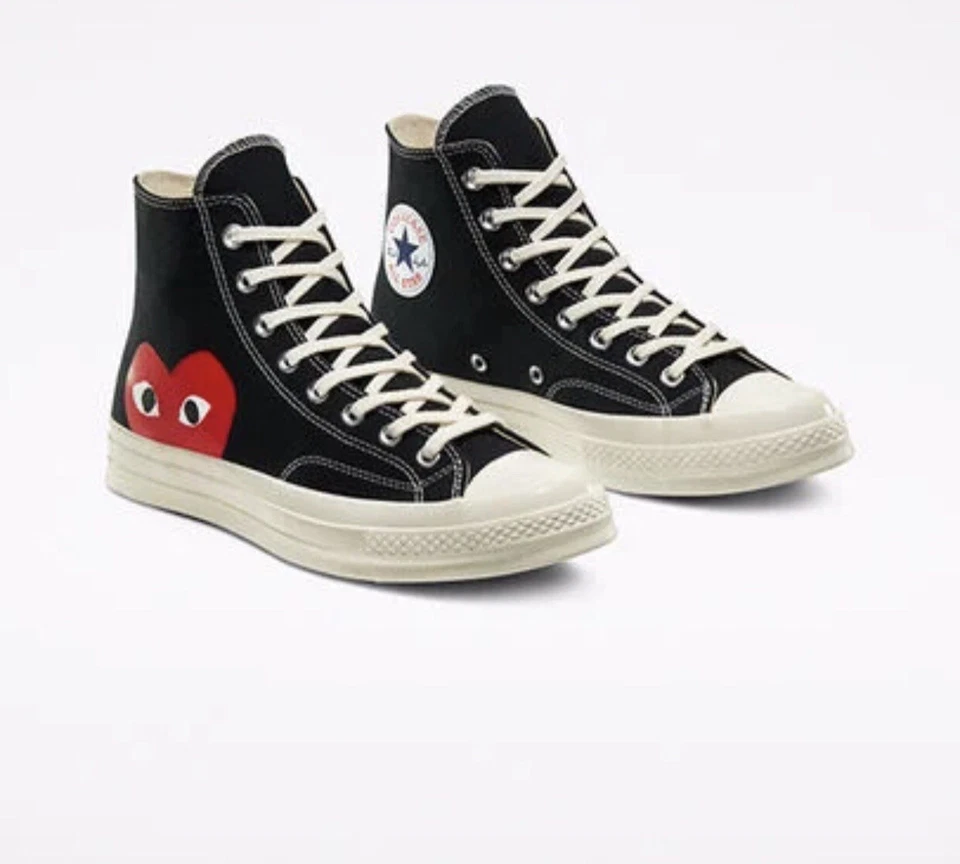 Converse x Comme des Garçons PLAY Chuck 70 Bascket Classique Avec Une Touche ❤️ - Immagine 2 di 4