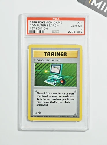Pokemon PSA 10 Computer Search #71 1St Edition Shadowless Base Set 1999 English
