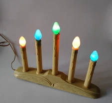 5 Light Christmas Candolier Candle Candelabra C7 bulbs Combine Ship & Save