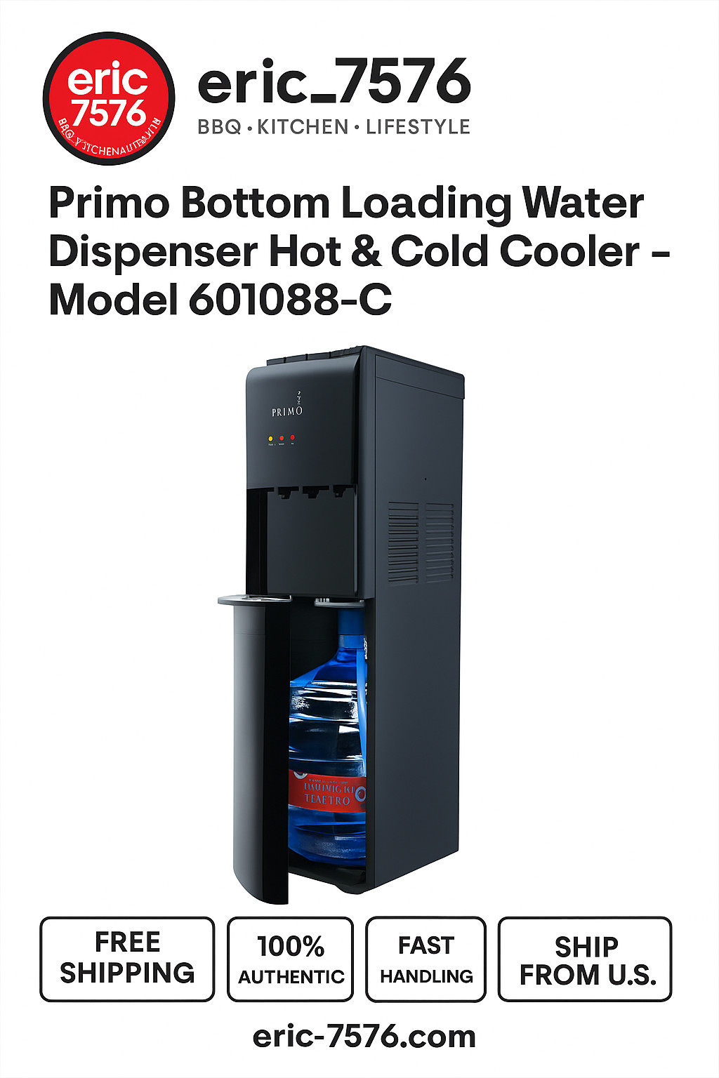 BRAND NEW Primo Bottom Load Dispenser 601088-C – Hot Cold Stainless Water Cooler