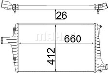 Intercooler – Luftkühler Aluminium CI 335 000S MAHLE für AUDI A6 C5 A6 C5 Avant