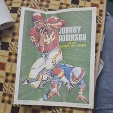 Topps 1970 Posters Johnny Robinson #9 Kansas City Chiefs NFL Football Card