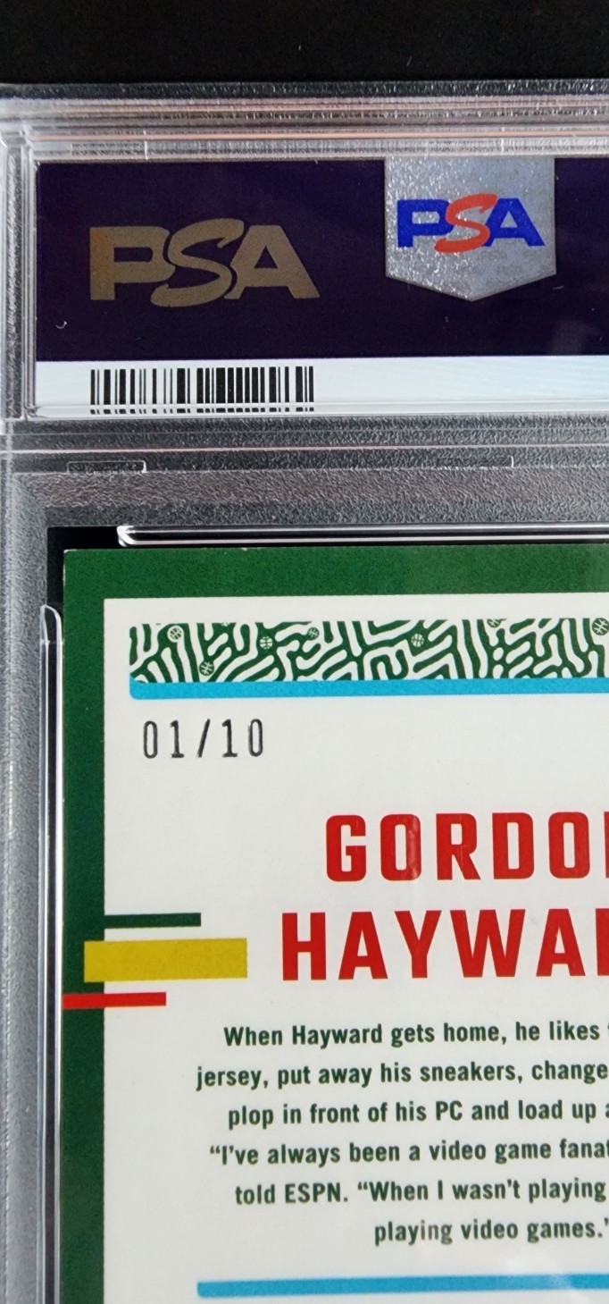 2023 Donruss Optic Gordon Hayward Gold Fast Break #48 PSA 8 01/10  view 5