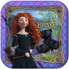 BRAVE LARGE PAPER PLATES  8 Birthday Party Supplies Disney Pixar Dinner