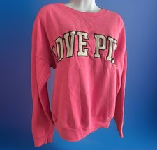 Victorias Secret  LOVE PINK  Pullover Sweatshirt Pink Chest Logo Women  s Size M