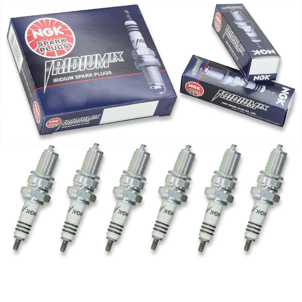 6pcs NGK 6681 Iridium IX DR8EIX Motorcycle Spark Plug Tune Up Kit Set mr