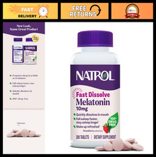 Melatonin 10mg Fast Dissolve Tablets - Strawberry Flavor, 200 Count, Sleep Aid,