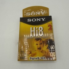 Sony Hi8 Video Tapes 120 Min Model P6120HMPR 2-Pack New Sealed