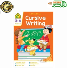 School Zone Cursive Writing Workbook: 32 Pages, 3rd Grade, 4th Grade, Practice H