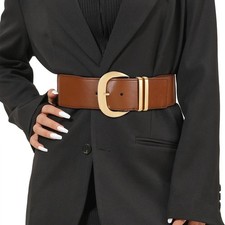Women's Wide Belt Elastic Waist Belt for Dresses Stretchy Belt H...