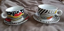 2 Cappuccinotassen ♥ HEARTS ♥ HERZ Motiv von Zeller