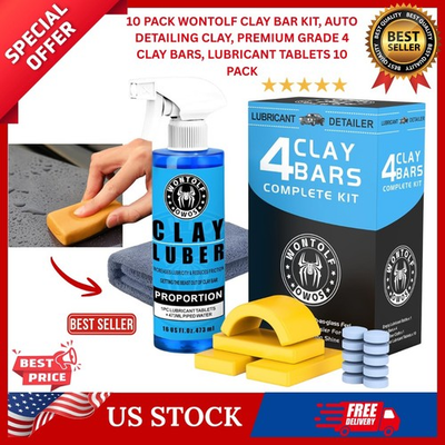 #ad Car Clay Bars Auto Detailing and Clay Luber Synthetic Lubricant Kit 4 Clay Bars $16.99