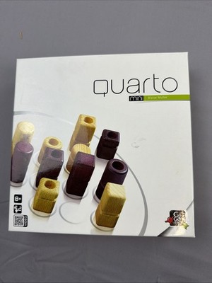 Quarto Board Game Wooden Strategy 1991 Gigamic Complete EUC