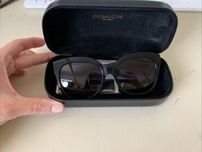 New Coach HC8264 Women's Sunglasses 5002T3 Shiny Black 56mm
