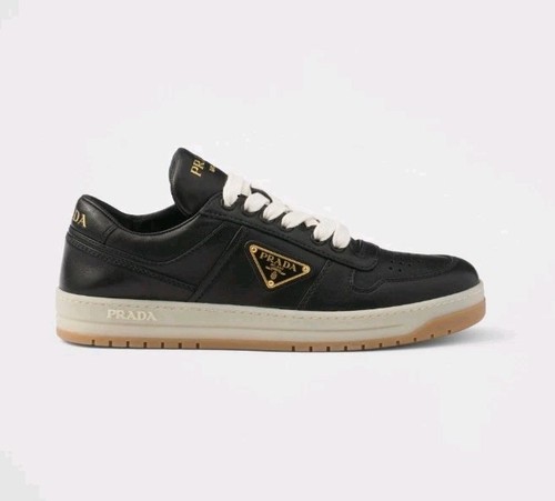 $1,170 Prada Downtown Women's Black Nappa Leather Sneakers EU 38.5 US 8.5 BNIB