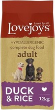 12kg Duck & Rice Hypoallergenic Dry Dog Food for Adults - High Fibre, Wheat Free 7.33 per kilo