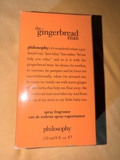 Philosophy The Gingerbread Man EDT Spray Fragrance 4.0 Oz / 120ml - NEW Sealed