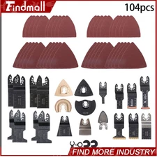 Findmall 104 Pcs Multitool Cutting Blades Quick Release Oscillating Saw Blades