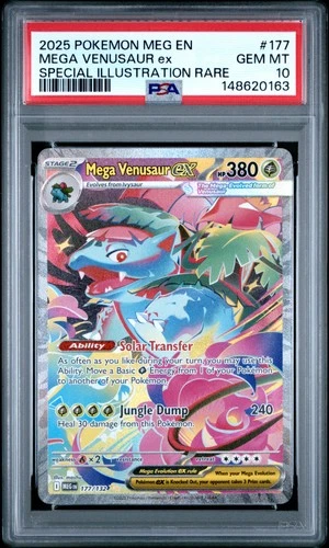 2025 POKEMON MEG EN-SPECIAL ILLUSTRATION RARE #177 MEGA VENUSAUR EX PSA 10