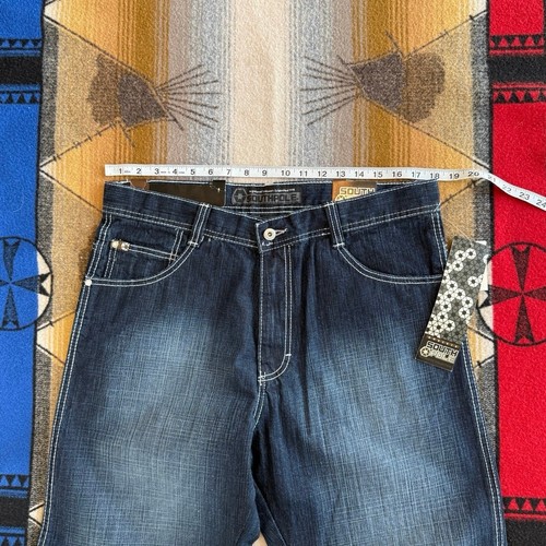 Pantalones de mezclilla holgados de pierna ancha vintage Y2K Southpole talla 36x30 nuevos con etiquetas grunge skate - Imagen 6 de 9