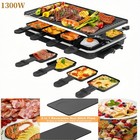 2in1 1300W Electric BBQ Grill Non-stick Removable Hot Plate Griddle Smokeless 