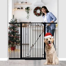 41" Extra Tall Baby Gate With Door, 40.6-54.7 In Wide Dog Gates for Doorways ...
