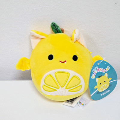 Neu Squishmallows Kellytoy 5 Zoll Yalitza die Zitronenfrucht Fledermaus Plüschtier Brandneu mit Etikett