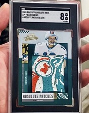 Dan Marino 2005 Playoff Absolute Memorabilia Dolphins Logo Patch - #3/25 - SGC 8