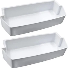 2-Pack Door Shelf Bins 2187172 Fits Whirlpool Kenmore Refrigerator for PS328468
